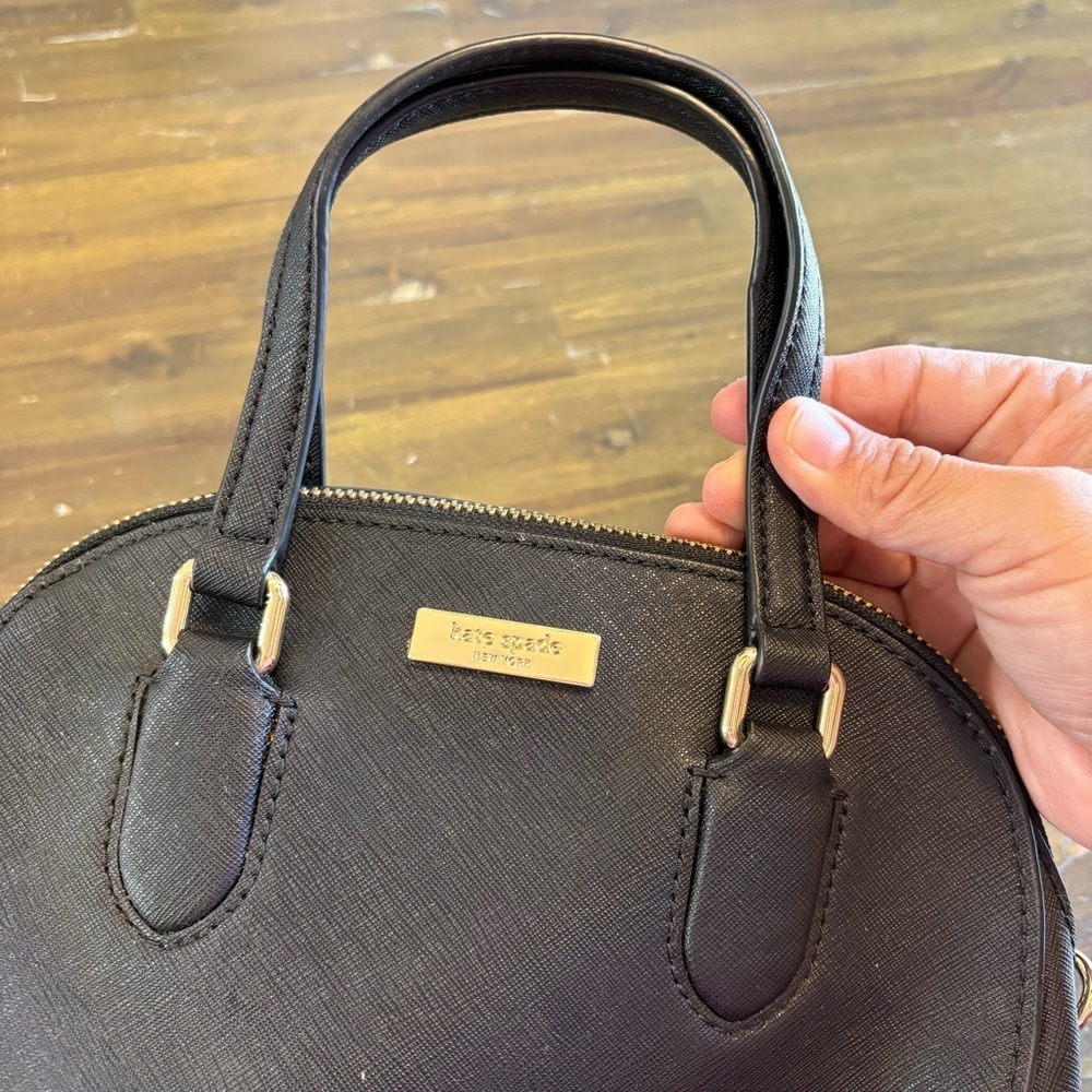 Kate Spade Black Small Handbag Domed-Flawed - Picture 3 of 9
